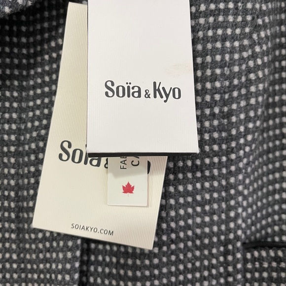 Soia & Kyo Tweed Herringbone Wool Coat - Picture 5 of 16